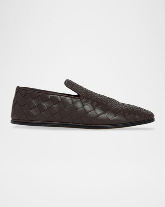 Bottega Veneta Men & apos;s Sunday Intrecciato Degrade Leather Slippers