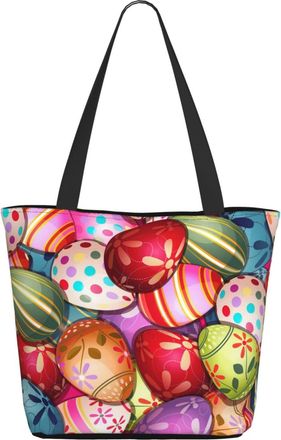 AOOEDM Colorfully Easter Egg Ladies Shopping Bag 13x11x7in.The Perfect ValentineS Day Gift.It Is The Best ValentineS Day Gift For Mom, Daughter, Wife,Etc