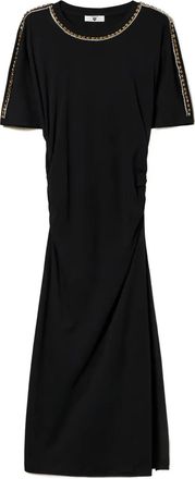 Twin-Set Abito midi con strass - Nero