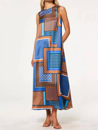 Misa Sylvie Dress In Tile Patchwork