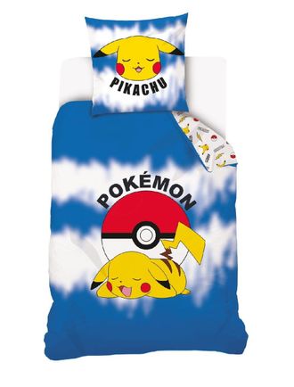 OEM Juego De Cama De Algod&oacute;n 140x200 Pok&eacute;mon Pikachu Juvenil