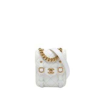 Chanel Pre-owned Mini City School - Dames - Pre-owned - Wit - Maat: ONE Size Leer