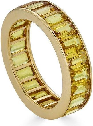 Diana M. Jewels Fine Jewelry 18K 7.02 Ct. Tw. Yellow Sapphire Eternity Ring