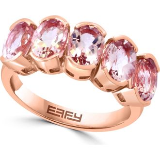 Effy Morganite Row Ring in Pink at Nordstrom Rack, Size 7