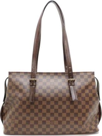 Louis Vuitton Pre-owned Damier Canvas Tote Bag - Dames - Vintage Shopper - Bruin - ONE Size - Vintage