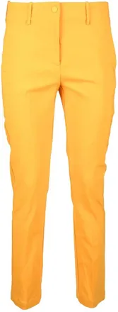 Liviana Conti Tailored Cropped Trousers in Vibrant Orange