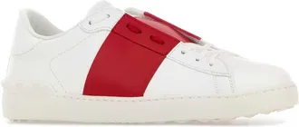 Valentino Garavani Logo-Striped Low-Top Sneaker - White
