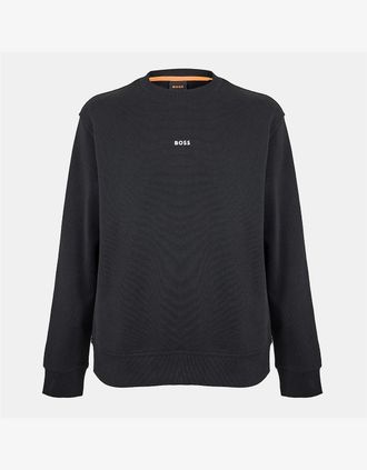 HUGO BOSS Mens Wesmallcrew Crew Sweater - Black - Size: 44