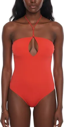 Bottega Veneta Red Solid Halter Neck Top