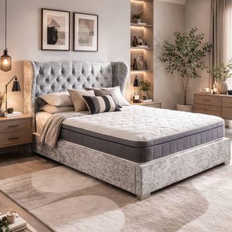 Aspire Home Accents CloudRest Pocket Hybrid Euro Top Mattress Medium Comfort 23cm in White | Size: Single