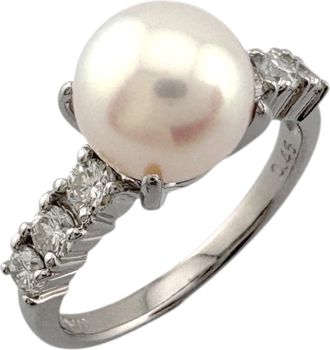 C&A Silver Platinum 900 Band Ring (Pre-Owned)