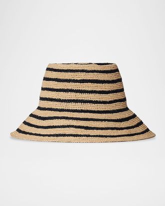 Janessa Leon&eacute; Felix Raffia Bucket Hat