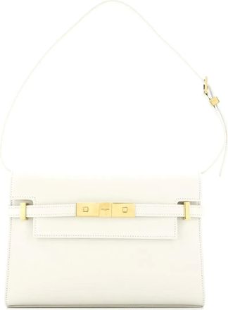 Saint Laurent Manhattan leren kleine schoudertas - Beige