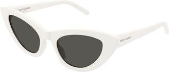Saint Laurent SL 213 LILY 017 Womens Sunglasses White Size 52 - Free RX Lenses - Free RX Lenses