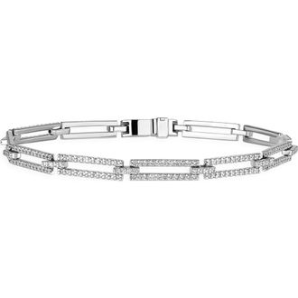 Lana Jewelry 14K Gold Skinny Tag Bracelet in White Gold at Nordstrom, Size 6.5