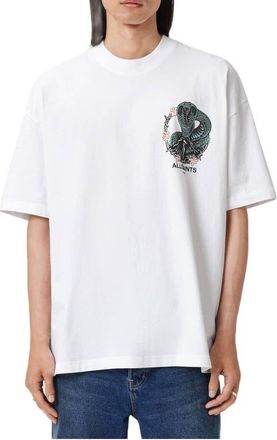 AllSaints Snakebite T-Shirt in Optic White at Nordstrom, Size Xx-Large