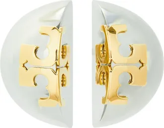 Tory Burch Essential Stud Earrings in Antique Silver /Antique Brass at Nordstrom