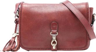 Gucci Pre-owned Cross Body Bags, female, Red, Size: ONE SIZE Pre-owned Leather Crossbody Bag