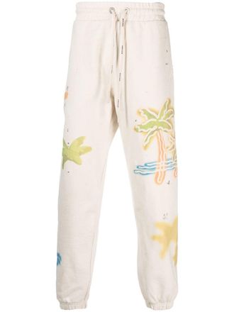 Palm Angels Pantaloni sportivi con stampa - Bianco