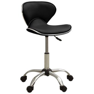 vidaXL Silla De Oficina De Cuero Sint&eacute;tico Negra Vidaxl