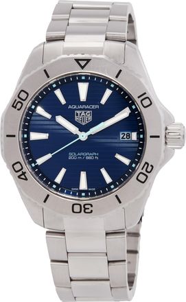 Tag Heuer Pre-owned Tag Heuer Aquaracer Quartz Blue Dial Mens Watch WBP1113.BA0627