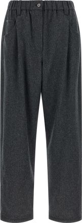 Brunello Cucinelli Gray Wool Womens Pants