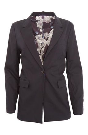 Lords of Harlech Jane Stretch Tencel Tailored Blazer in Black at Nordstrom, Size 14