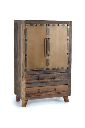 Giner&Colomer Aparador de madera y metal reciclados