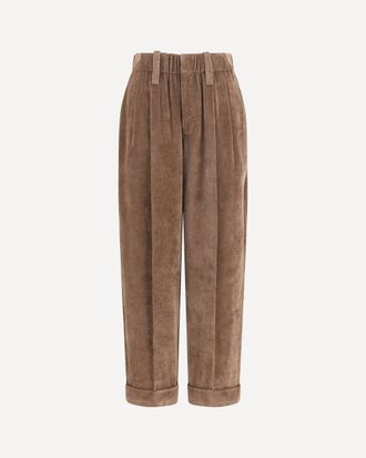 Brunello Cucinelli Pantaloni elasticizzati in viscosa e cashmere Woman 40