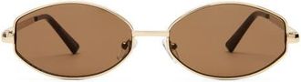 AIRE Objective 53mm Oval Sunglasses in Gold /Brown Mono at Nordstrom