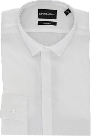 Emporio Armani Stretch twill shirt Man 43
