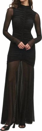 Favorite Daughter The Love Language Long Sleeve Gown In Black