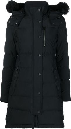 Moose Knuckles Watershed hooded parka coat - women - Nylon/Polyester/Polyurethane/Duck Feathers - S - Black