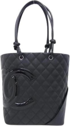 Chanel Pre-owned Vintage Tote Bag - Dames - Vintage Shopper - Zwart - ONE Size - Leer - Vintage
