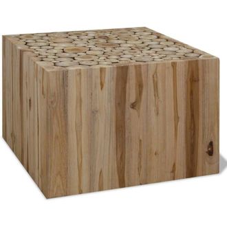 vidaXL Tavolino da Salotto in Legno di Teak Autentico 50x50x35 cm - Vidaxl