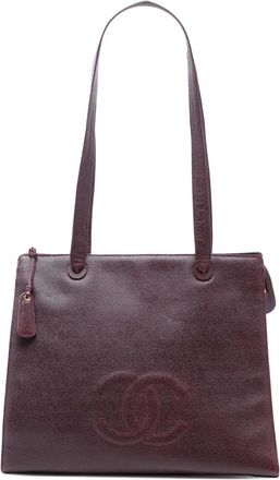 Chanel 1997-1999 CC Caviar tote bag - Rosso