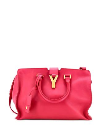 Saint Laurent Classic Y Cabas Leather Small satchel - Rosa