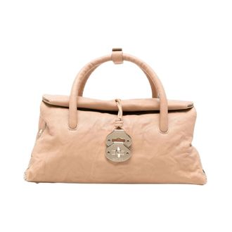 Zanellato Tassen, Dames, Beige, ONE Size, Leer, Dotta Officina Small Leather Handbag