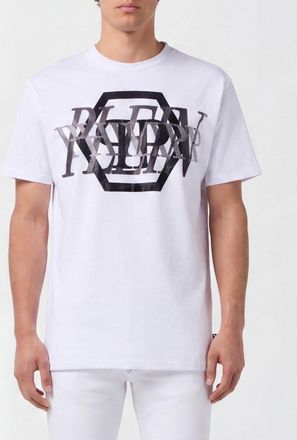 Philipp Plein T-shirt in cotone con logo di strass