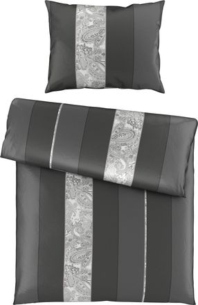 Dieter Knoll Collection Bettwäsche, Anthrazit, Textil, Ornament, 140x200 cm, Textiles Vertrauen - Oeko-Tex, atmungsaktiv, schadstoffgeprüft