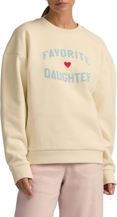 Favorite Daughter Sweatshirt in Gardenia W/Baby B at Nordstrom, Size X-Small