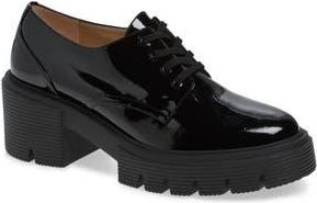 Stuart Weitzman Soho Platform Derby in Black Patent at Nordstrom Rack, Size 7.5