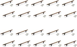 Emuca Emuca - Lote De 20 Tiradores Para Mueble Riad, L168mm, Intereje 128mm, Aluminio, Bronce