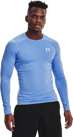 Under Armour Mens Armour HeatGear Compression Long-Sleeve T-Shirt, Carolina Blue (475)/White, XX-Large