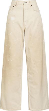 Acne Studios 1981 Paint-effect Wide-leg Jeans - White - S (UK8-10 / S)