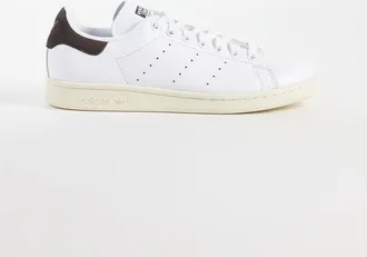 adidas Originals Stan Smith - Sneakers bianche e marroni effetto coccodrillo-Bianco