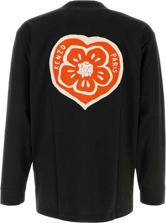 Kenzo Mens Black Cotton T-Shirt Exterior