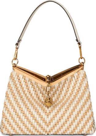 Etro Borsa a spalla Vela media in pelle intrecciata - Toni neutri