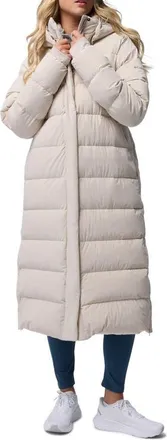 Columbia Amaze Puff Long Hooded Jacket in Dark Stone 278 at Nordstrom, Size Xx-Large