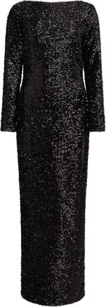 16Arlington Abito da sera Reta con paillettes - Nero